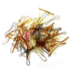 Elastice pentru codite de par, set 70 bucati RT Maro cu sclipici MRT707 Mixt